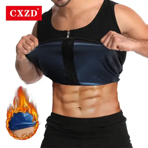 CXZD 2021 популярный жилет на молнии для мужчин и женщин, сауна, Корректирующее белье для тела, тренировочный пояс для похудения, горячие термо-К...