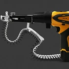 Автоматический пистолет для ногтей, автоматический пистолет для ногтей с цепью, адаптер, винтовой пистолет для электрической дрели, инструменты для деревообработки, Беспроводная электрическая дрель, прикрепления