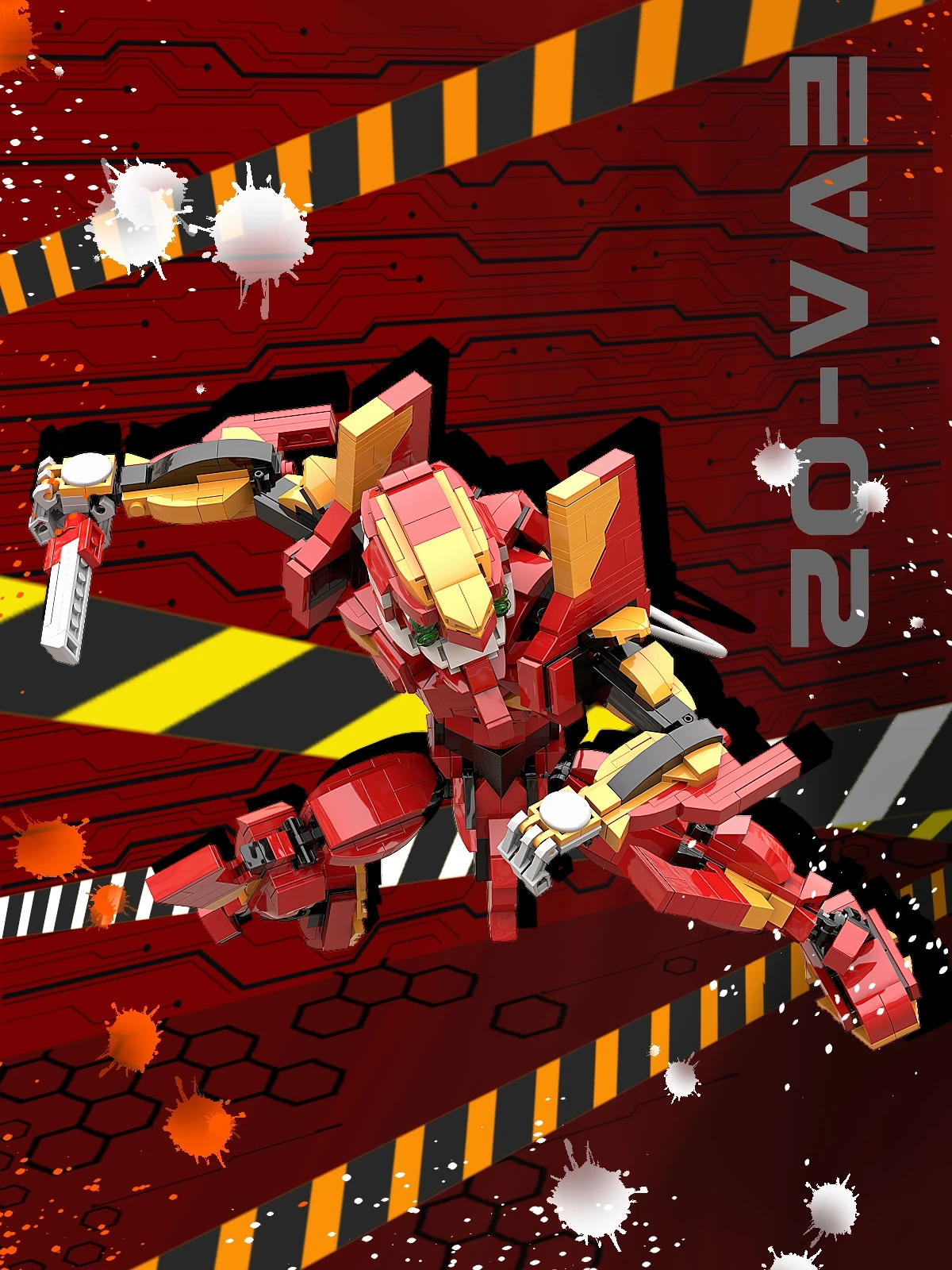 EVA Neon Genesis Eva-02 Machine оригинальная модель строительного блока MOC головоломка