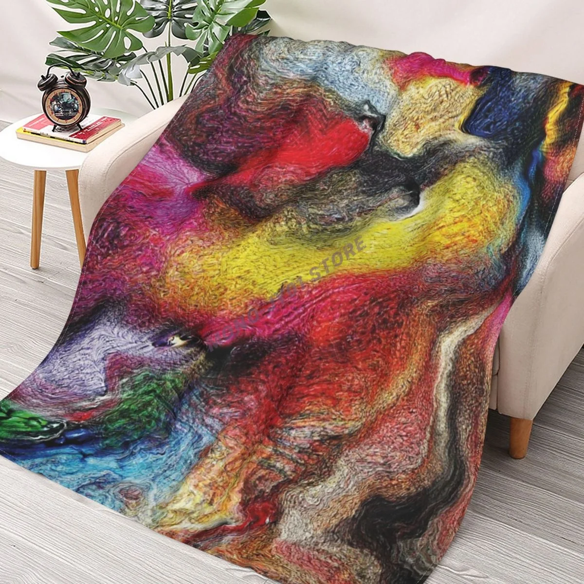 

Abstract Art Throw Blanket Sherpa Blanket cover Bedding soft Blankets