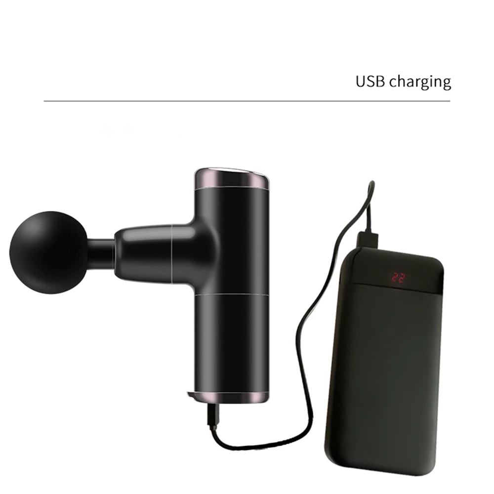 

Mini Electric Massage Gun Deep Muscle Fascial Body Massager Gun Tissue Percussion Small Fitness Equipment Acid Relief Pain Relax