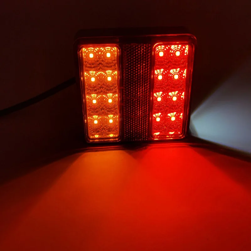 

1 Pair 22 LED Trailer Lights Kit Waterproof Auto Tail Light Turn Signal Indicator with 7 Pin Plug & 5-core Cable