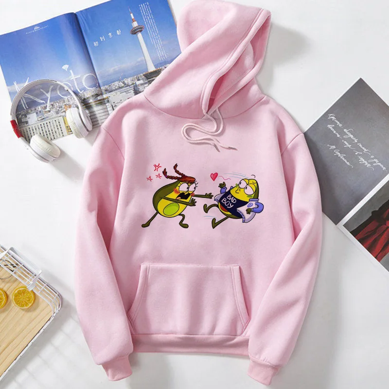 

Cute Cartoon Avocado Sweatshirt Hoodies Kawaii Print Tops Fashion Girl Print Hoodie Personality Ladies Casual Apparel Sweatshirt