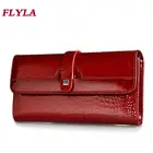 Клатч с отделением для карт и крокодиловым узором, кошелек для монет, Женский кошелек из натуральной кожи