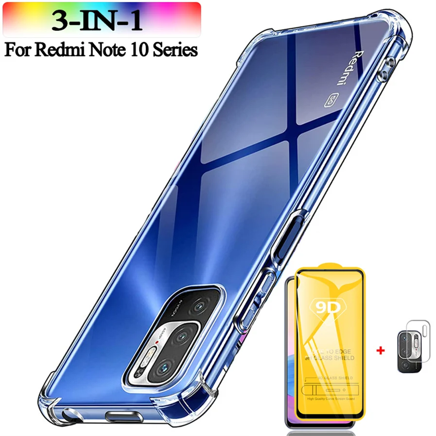 

3-in-1,case for redmi note-10t shockproof silicone phone cases redmi note10 5g cover note 10s 10 pro xiaomi redmi note 10 t case