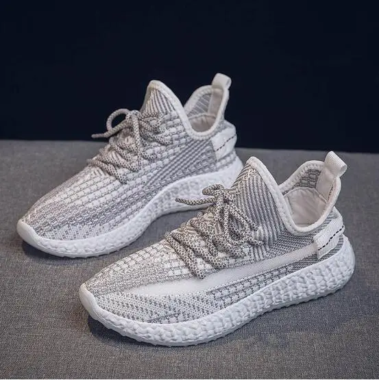 2019 женские кроссовки сезон весна-осень дышащая сетчатая повседневная обувь со