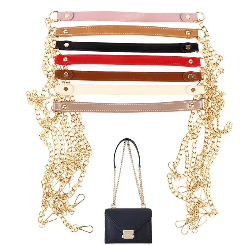 

120cm Bag Chain Replacement Bag Handles Metal PU Leather Bag Straps For DIY Handbag Handles Shoulder Straps Accessories