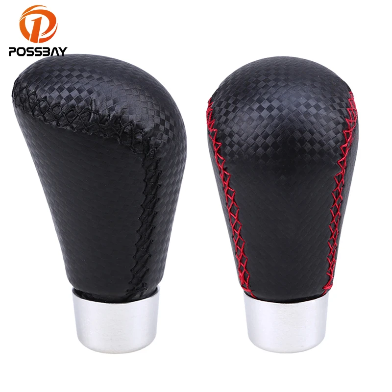 Рычаг переключения передач POSSBAY из имитации углеродного волокна рычаг 5/6 для Opel