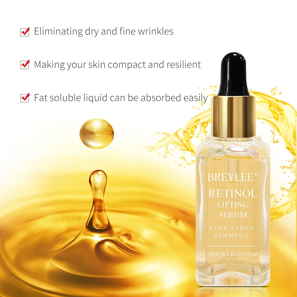 BREYLEE Retinol укрепляющая сыворотка лифтинг для лица коллагеновая эссенция против морщин против старения уход за кожей лица выцветание тонкие линии 3 шт