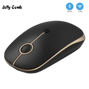 jelly comb 2 4g usb wireless mouse for computer bluetooth compati mouse for ipad laptop 2400 dpi gaming mouse silent mice free global shipping
