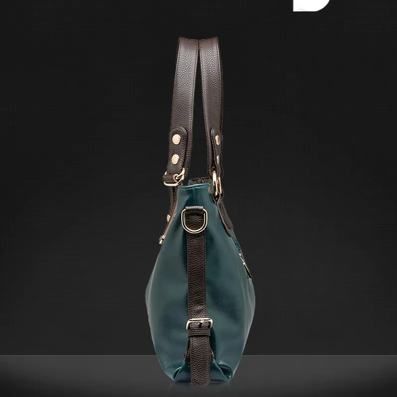 Большая сумка 40 см женская через плечо из натуральной кожи тоут для покупок