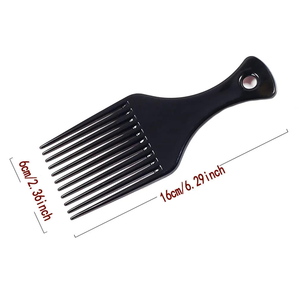 

1 Piece New Beauty Girl Afro Comb Curly Fork Hairbrush Insert Hair Pick Comb Plastic Gear Comb For Afro Hair Styling Tools