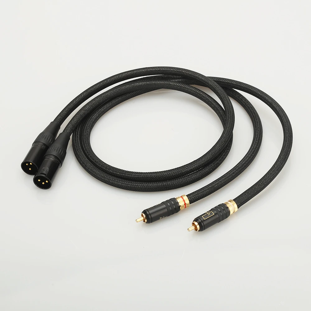 Пара Audiocrast подпись с серебряным покрытием interconnet кабель WBT 0144 RCA штекер для XLR