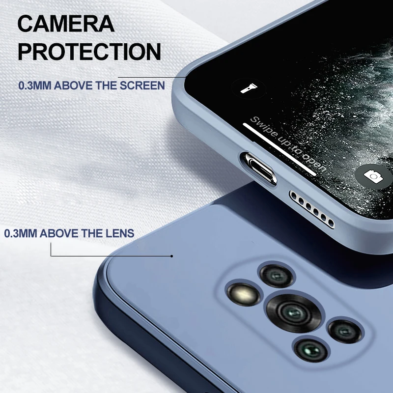 poco x3 m3 f3 pro x3 nfc phone case square liquid silicone soft camera lens protection cover for xiaomi poco x3 m3 f3 pro 5g x3 free global shipping