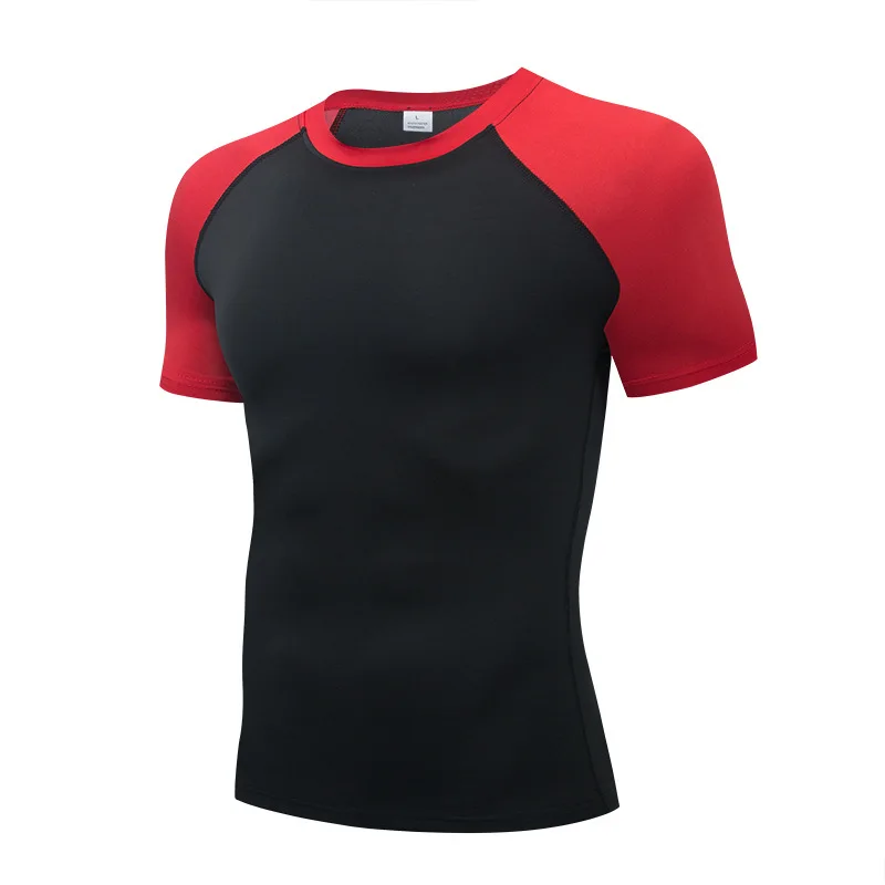 

Mens Compression Top Short Sleeve Tights Sports Quick Dry Rashgard Running T-shirt Gym T Shirt Fitness Oversized t-shirt