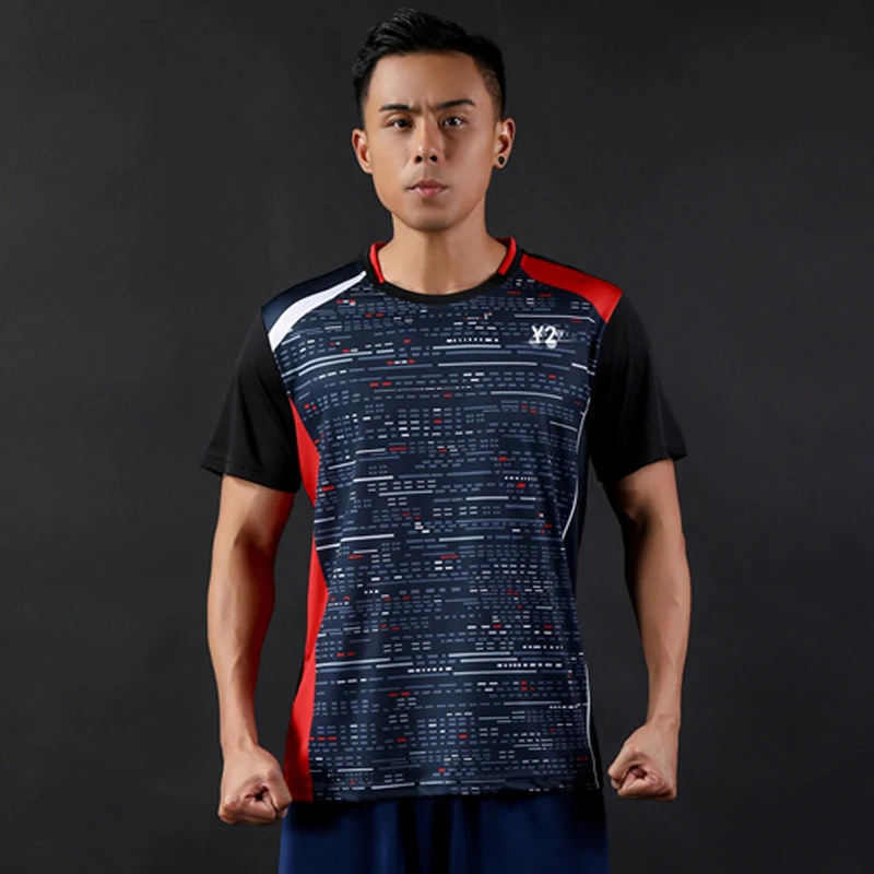 Women Badminton Quick Drying Breathable Lightweight Short Sleeve T Shirt Table Tennis Sportswear Men Training Suits Tops -40
