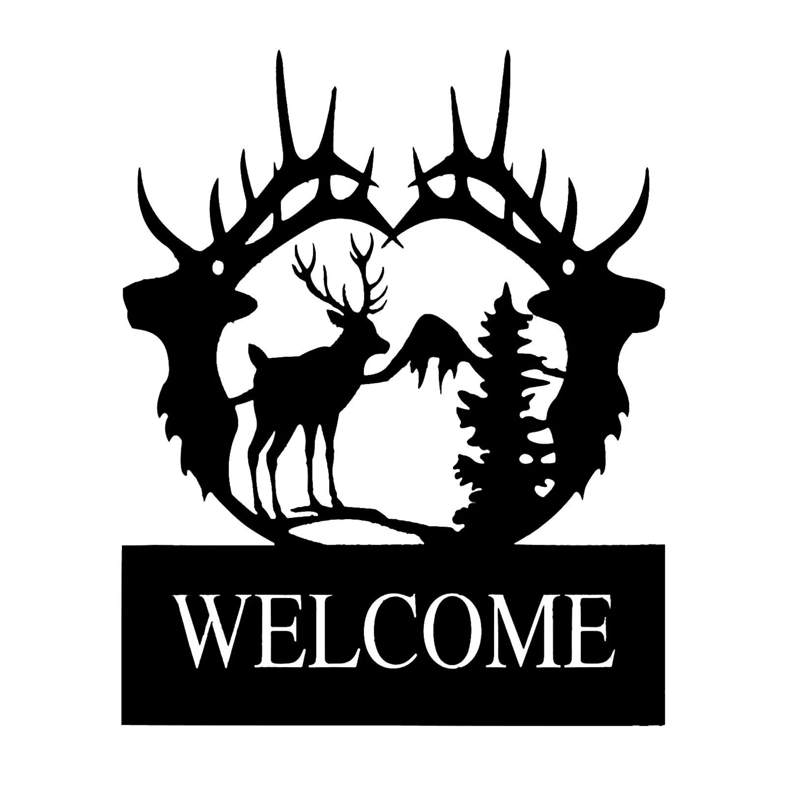 

Metal Personalized Sign Deer Sign Indoor Or Outdoor Sign Wedding Gift Fathers Day Mountain House Hunter Gift Hanging Pandent #G3