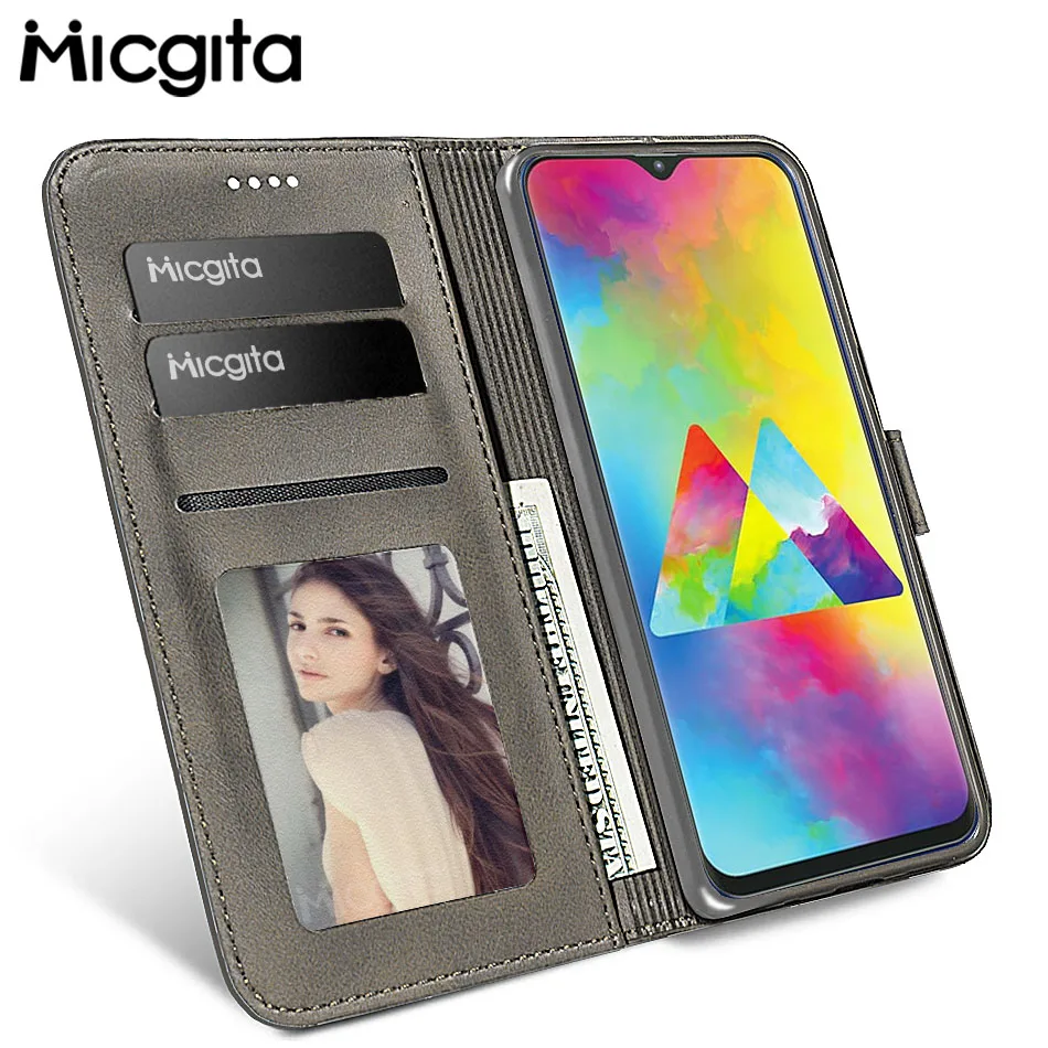 Micgita деловой кожаный чехол для Samsung Galaxy M10 M20 M40 M30 чехол-бумажник с откидной крышкой