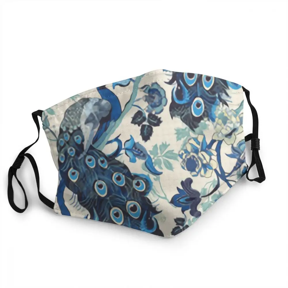 

Многоразовая маска для лица от китайского производителя, унисекс, модная Пылезащитная маска для взрослых с павлиньими цветами, респиратор, ...