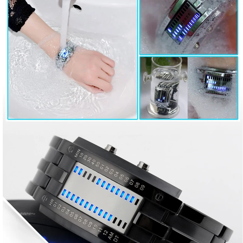 Часы SKMEI электронные светодиодные креативные цифровые водонепроницаемые с