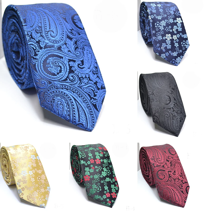 Новый дизайн мужской галстук роскошный с цветочным принтом пейсли 6 см Gravata