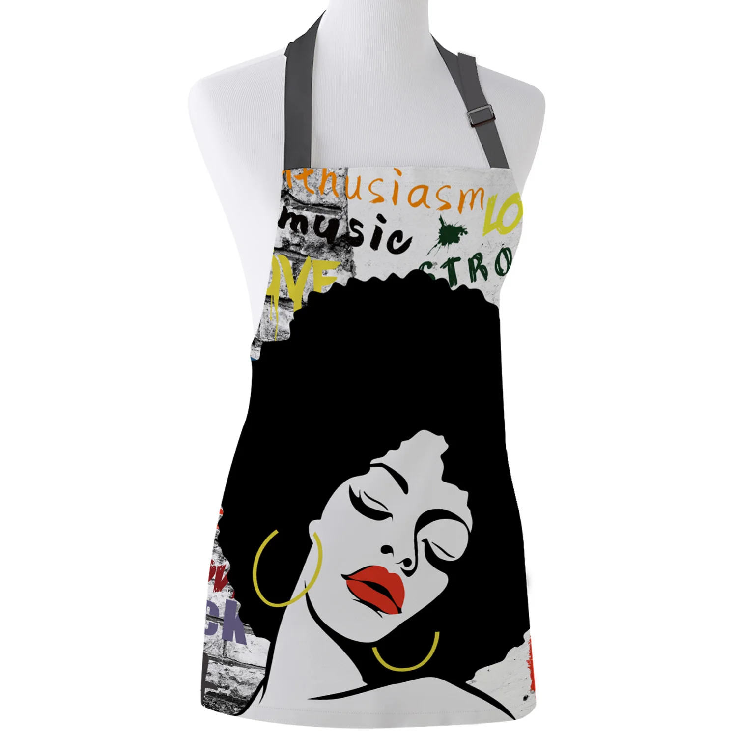 Кухонный Фартук черная девушка я королева граффити сексуальные губы