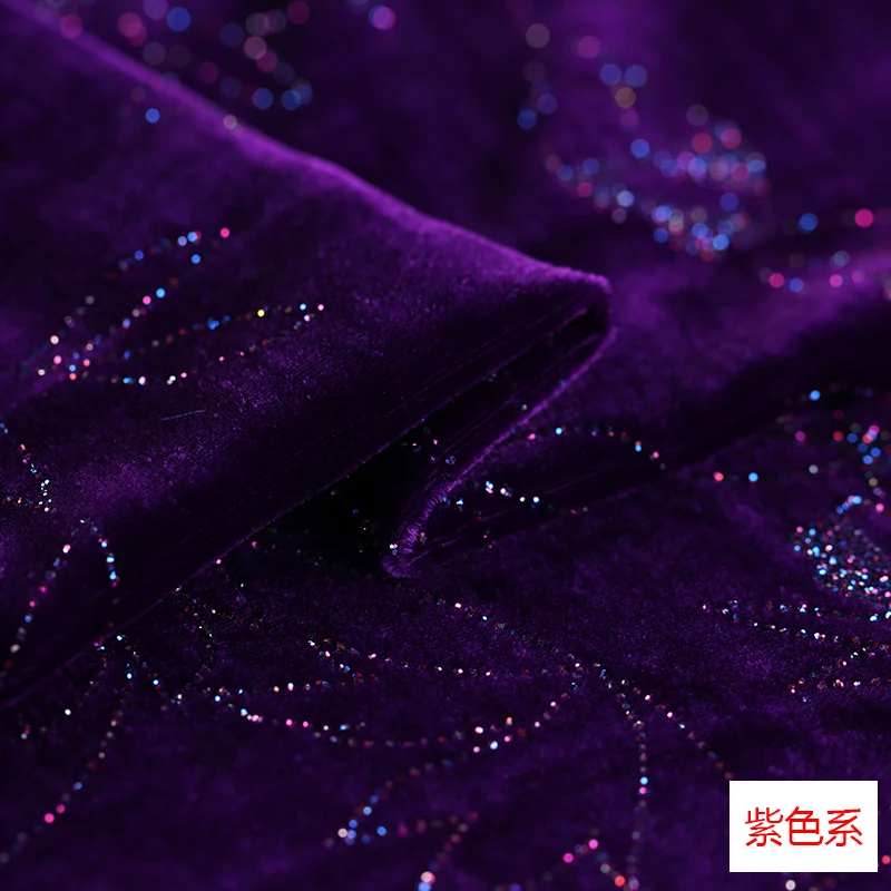 Bronzed natural mulberry silk velvet fabric for dress thickening cheongsam burnout cloth | Дом и сад