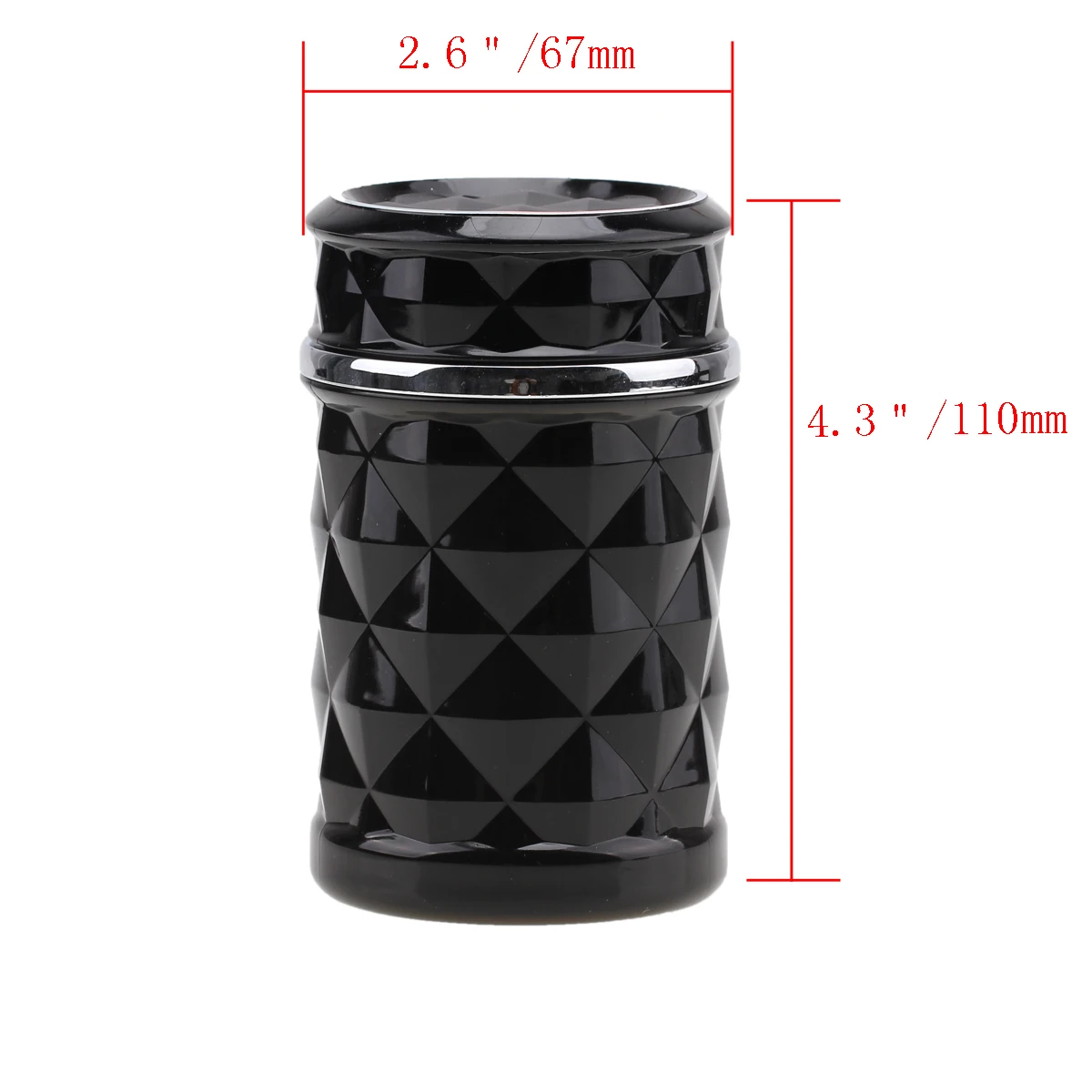 POSSBAY Car Ashtray with Blue LED Light Cigarette Ash Tray Container White Black Mini Interior Accessories | Автомобили и