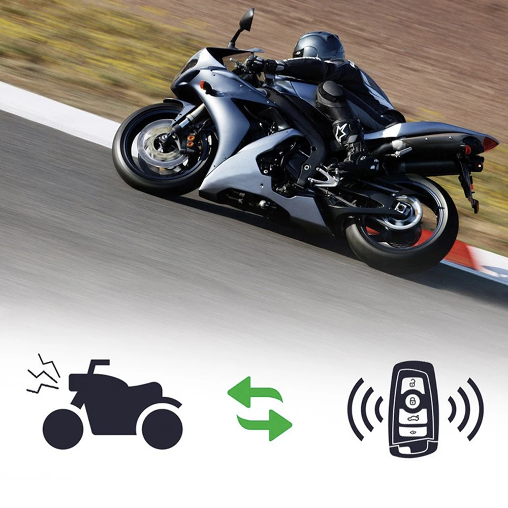 

125dB Universal Two-way Motorcycle Scooter Anti-theft Bike Security Alarm System Engine Start Remote Control Key