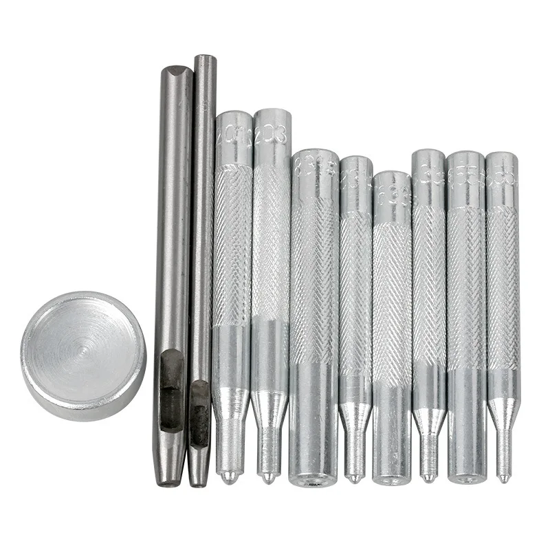 11 шт./компл. Металл DIY Кожа ремесло набор инструментов под давлением Дырокол