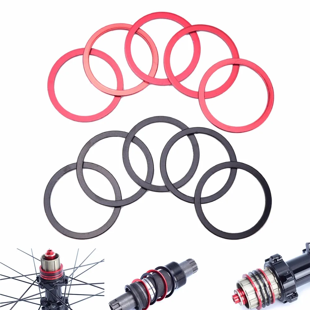 

5PCS Road Bike Practical Accessories MTB Bicycle Bottom Bracket Axis Washer Hub Freewheel Flywheel Washers Alloy Gasket