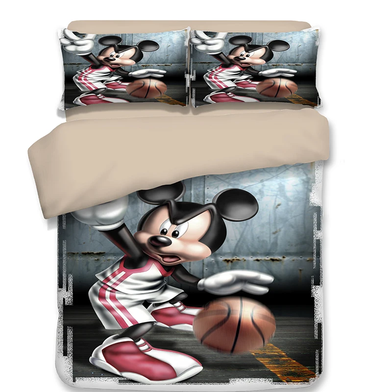 Толстый милый комплект постельного белья с Минни и Микки Маусом 3 шт. одиночный