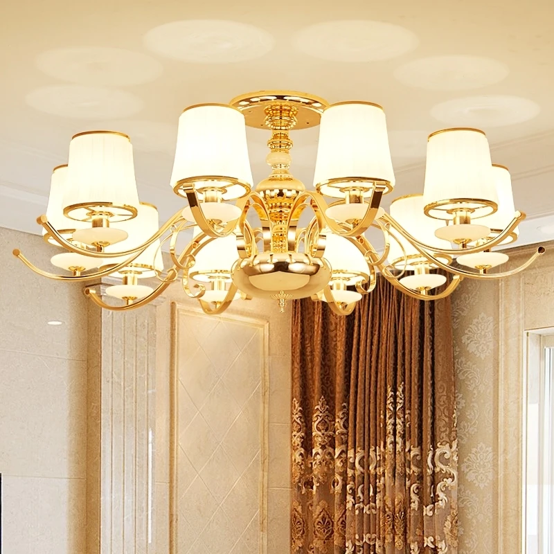 Современные Люстры с золотым мрамором светодиодные потолочные светильники