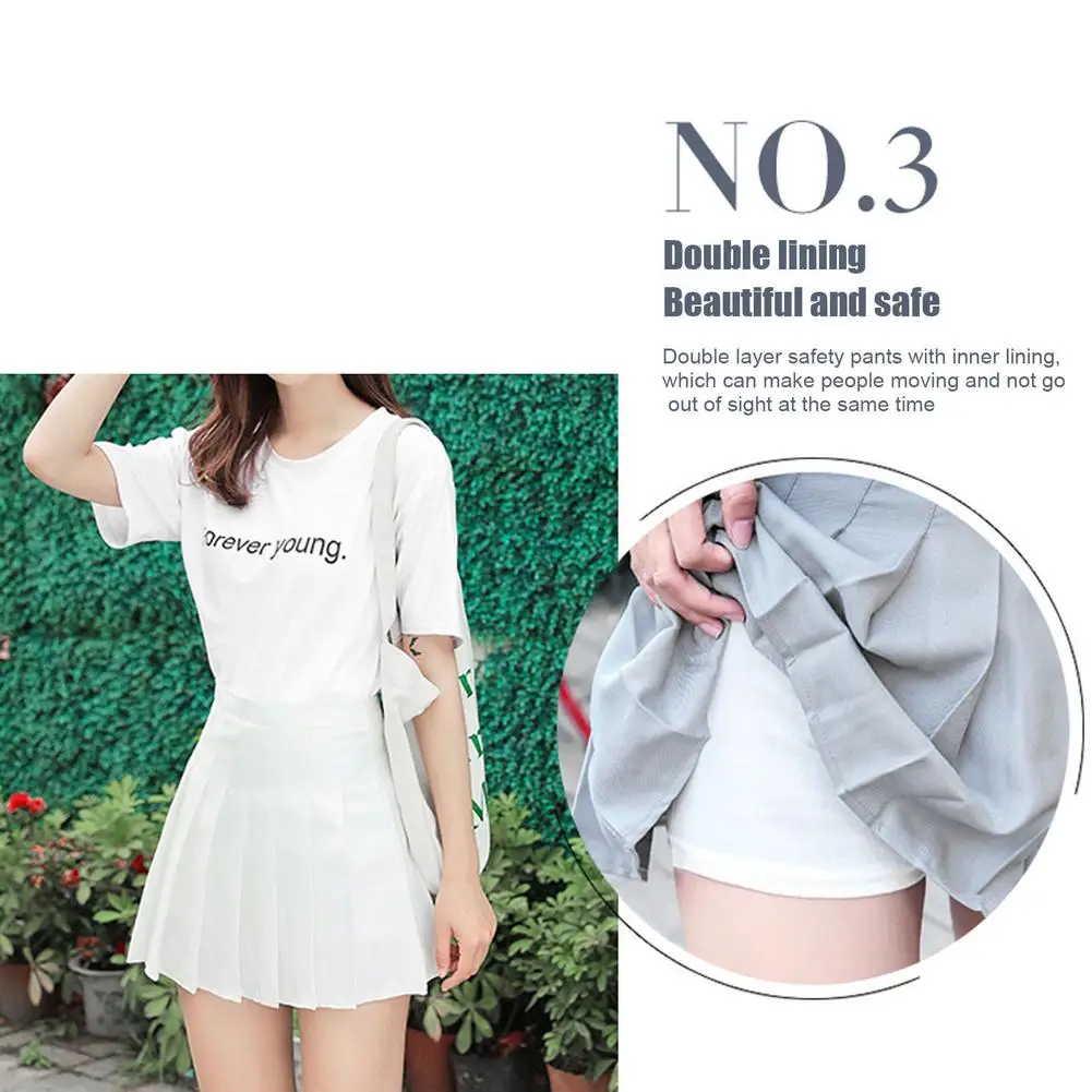 

Sexy A-line Skirt Korean Style High Waist Pleated Sweet Cute Girls Dance Mini Cosplay Solid Female Mini Short Skirts