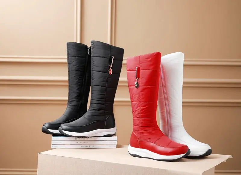 ASUMER/Большие размеры 35-44, сапоги из натуральной коровьей кожи высокого качества женские теплые зимние сапоги на меху женские зимние сапоги до колена