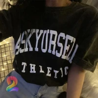 askyurself t shirts oversize men women high quality distressed logo print limited short sleeved askyurself casual hiohop tshirts