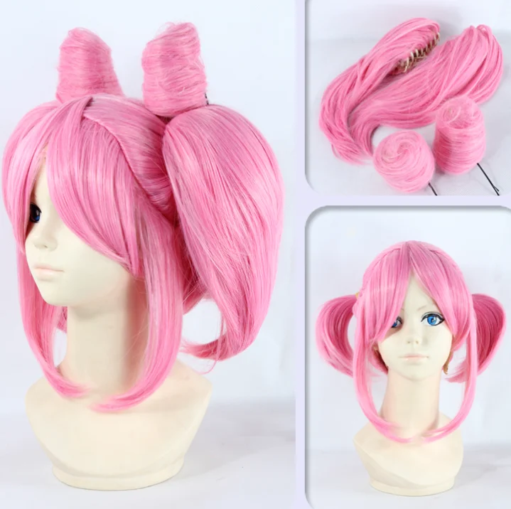 1 шт. аниме Сейлор Мун розовый хвосты Chibiusa парик синтетические волосы косплей