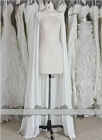 white chiffon cloak bridal lace coat bridal cloak bridal dress cloak