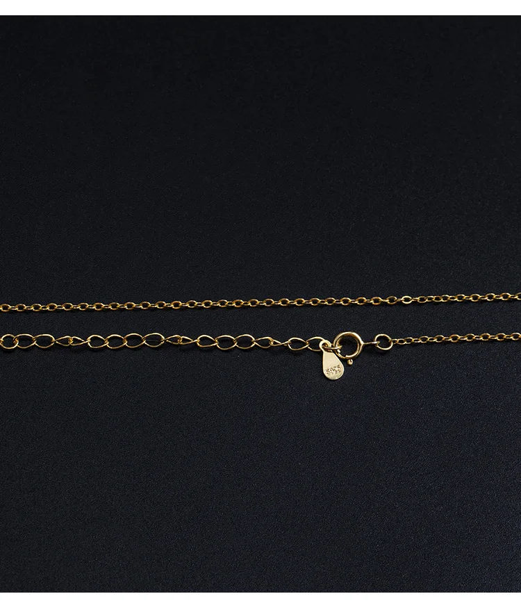 wholesale 10pcs s925 silver necklace female clavicle chain new wild simple hanging gold color | Украшения и аксессуары