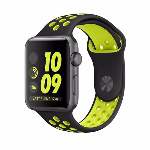 black yellow Ремешок для apple watch 42 мм 38 мм силиконовый браслет correa iwatch 5 4 3 2 44 мм 40 мм спортивный браслет pulseira apple watch 4 аксессуары - Цвет ремешка: black yellow