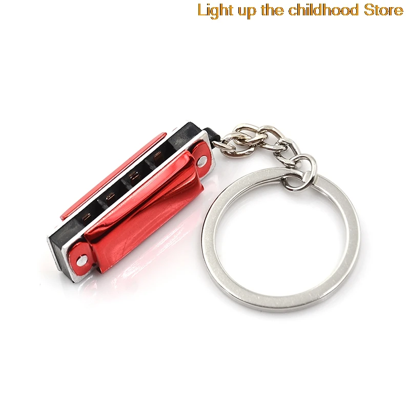 

Kid Harmonica Toy Gift Mini 4 Holes 8 Tone Harmonica Keychain Key