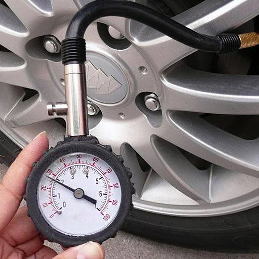 Car Accessory Repair With Bleeder Portable Tyre Pressure Gauge Detection Tool For Car/Motorbike Accurate Vehicle 60 PSI | Автомобили и