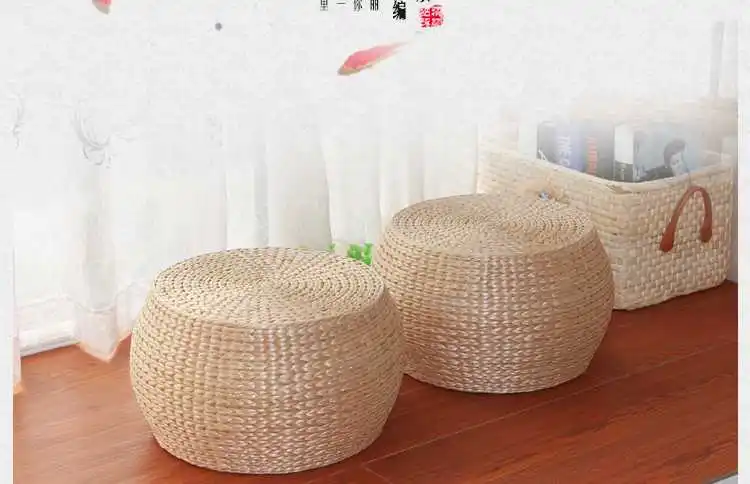 Натуральная солома H1 искусственная кожа круглые татами для гостиной деревянные