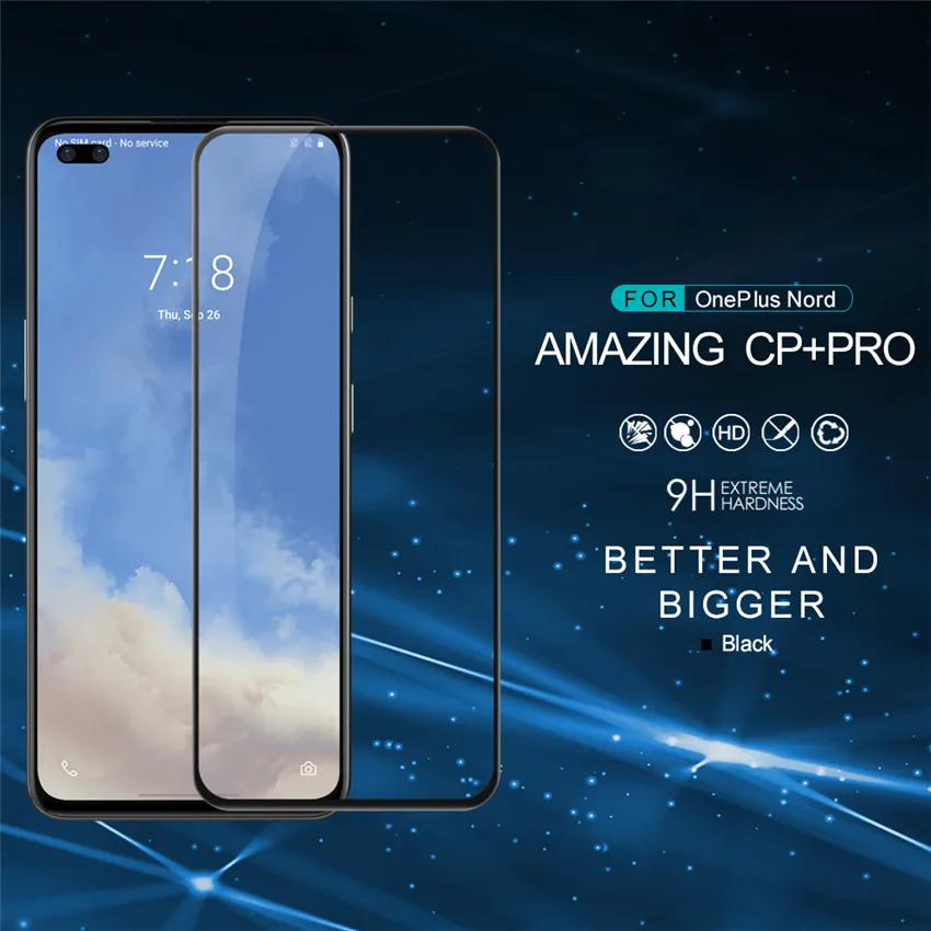 Закаленное стекло NILLKIN с полным покрытием для Oneplus Nord взрывозащищенное защиты