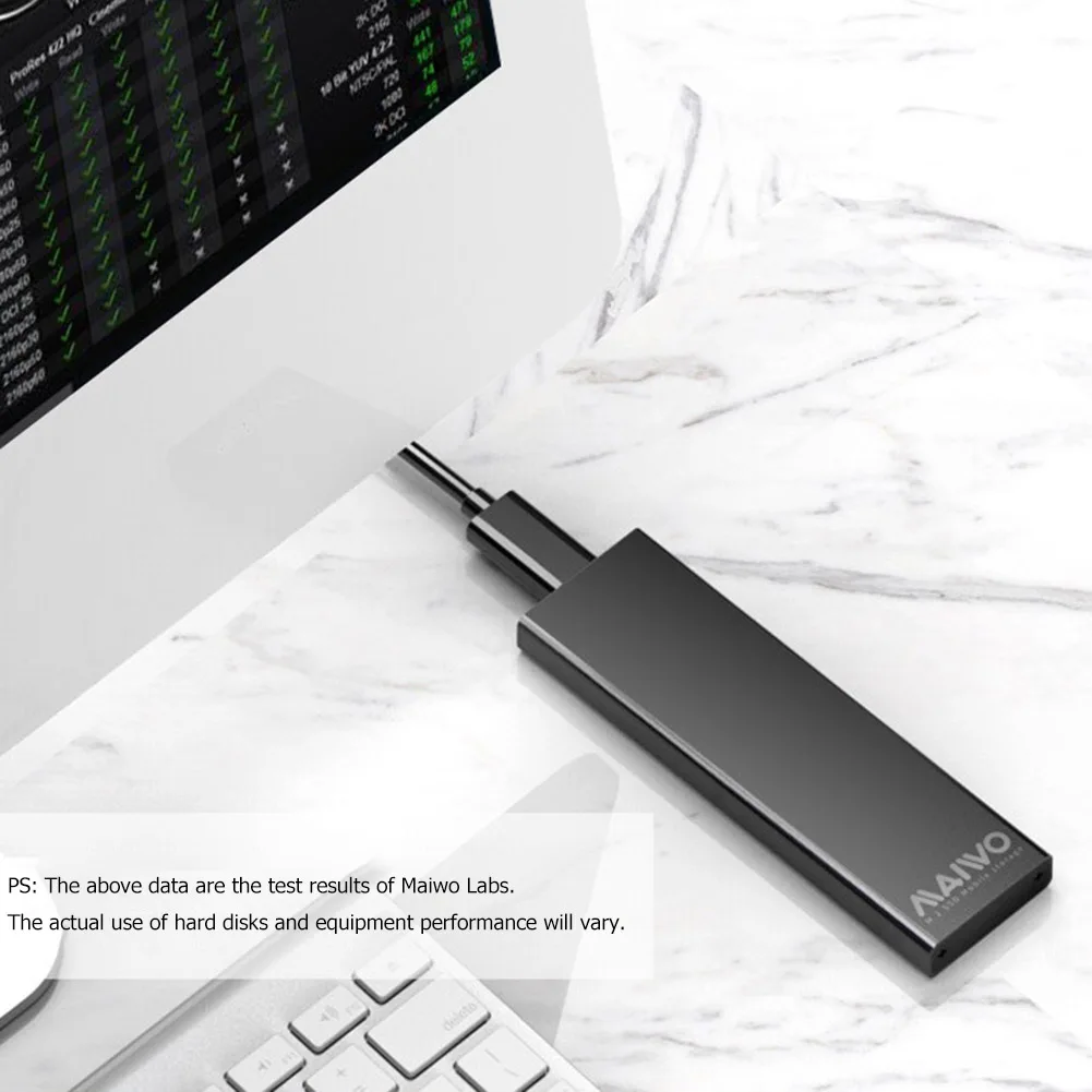 

MAIWO K1688S USB 3.1 Type-C SSD Enclosure Case Aluminum Alloy M.2 SATA Solid State Disk External Mobile Box Hard Disk for Win7/8