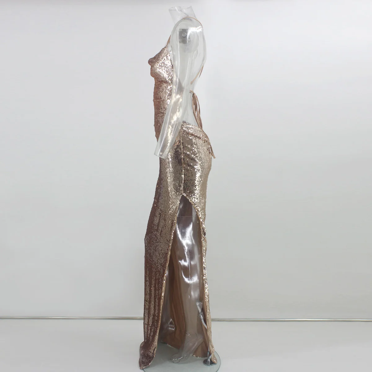 COSYGAL длинное женское платье на бретельках с открытой спиной, светоотражающие платья с золотыми блестками, вечерние сексуальные Клубные платья макси