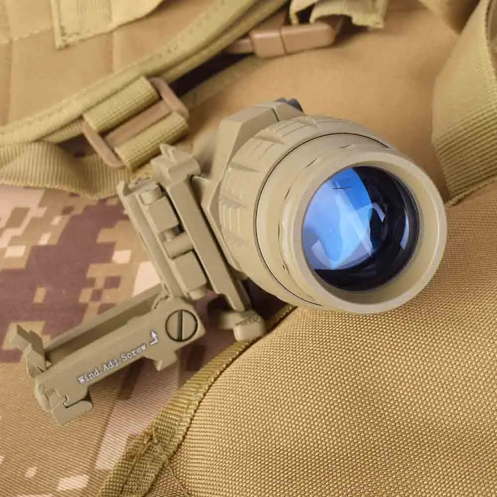 Tactical Optic Red Dot Sight 3X Magnifier Scope With Flip Up Cover Fit For 20mm Rifle Gun Quick Release Rail Mount