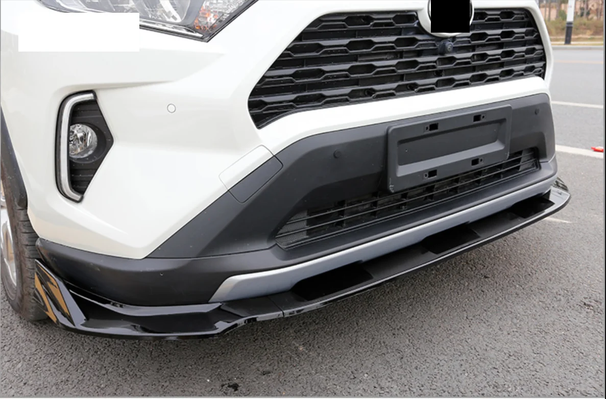 

For Toyota RAV4 2019-2020 Glossy Black Car Front Bumper Lip Spoiler Splitter