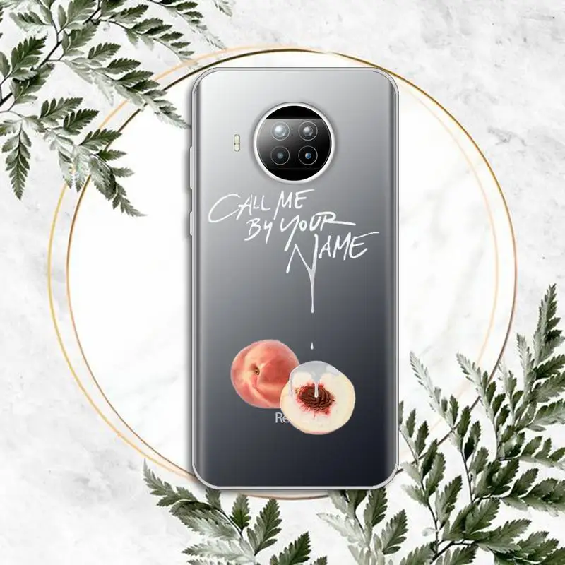 

call me by your name Phone Case Transparent for Xiaomi Redmi note 10 t 8 9 pro lite 11