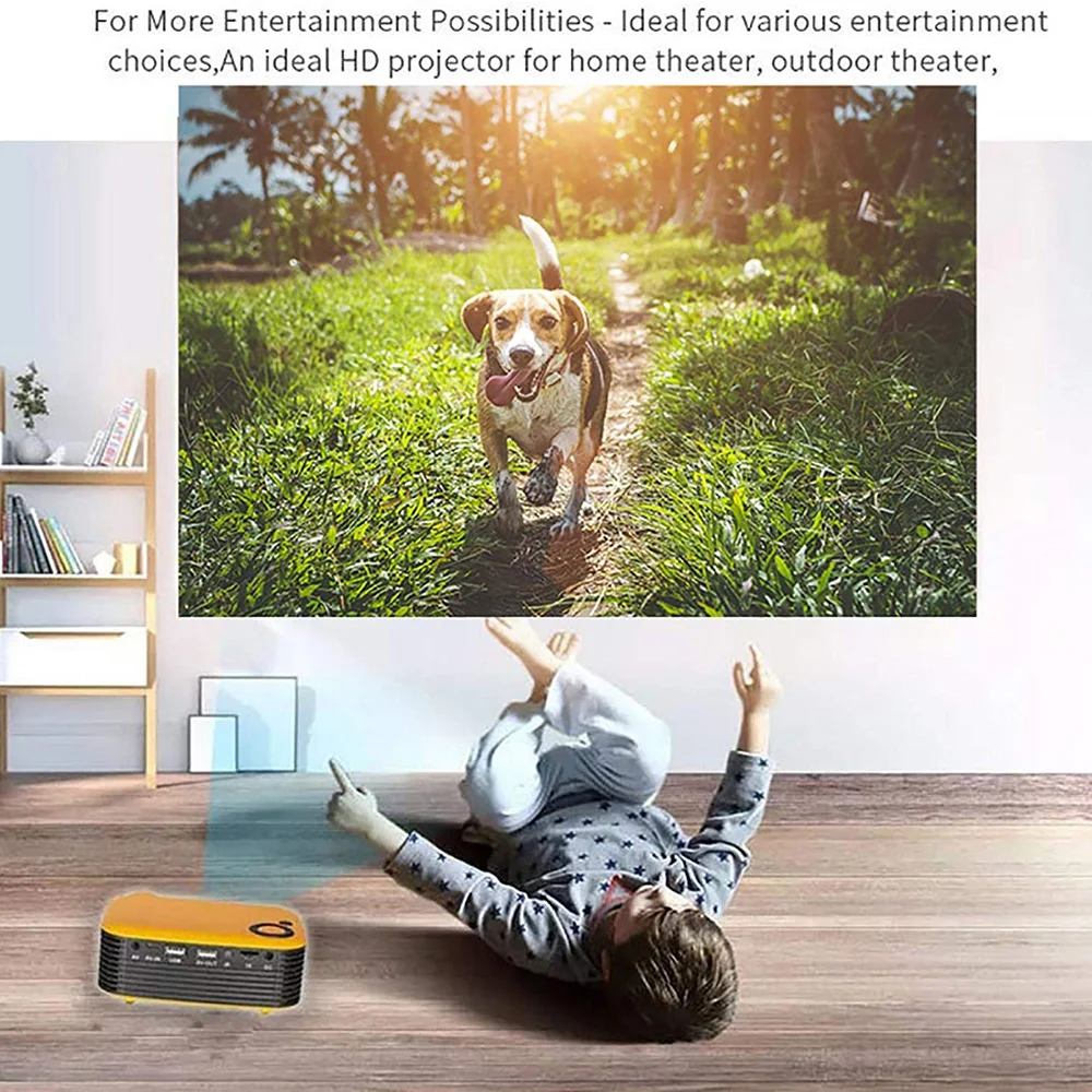 

Mini HD 1080P projector, indoor projector, outdoor power projector, portable mini projector